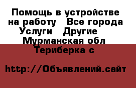 Помощь в устройстве на работу - Все города Услуги » Другие   . Мурманская обл.,Териберка с.